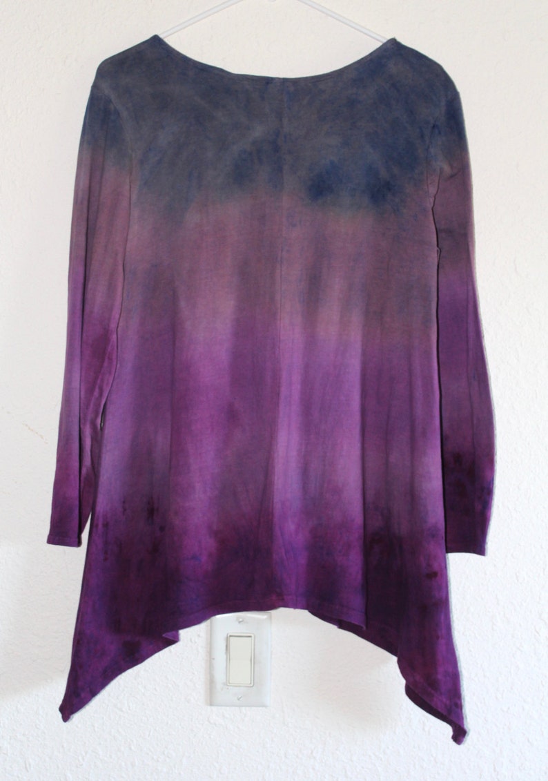 hand dyed clothing Ombre Asymmetrical Tunic