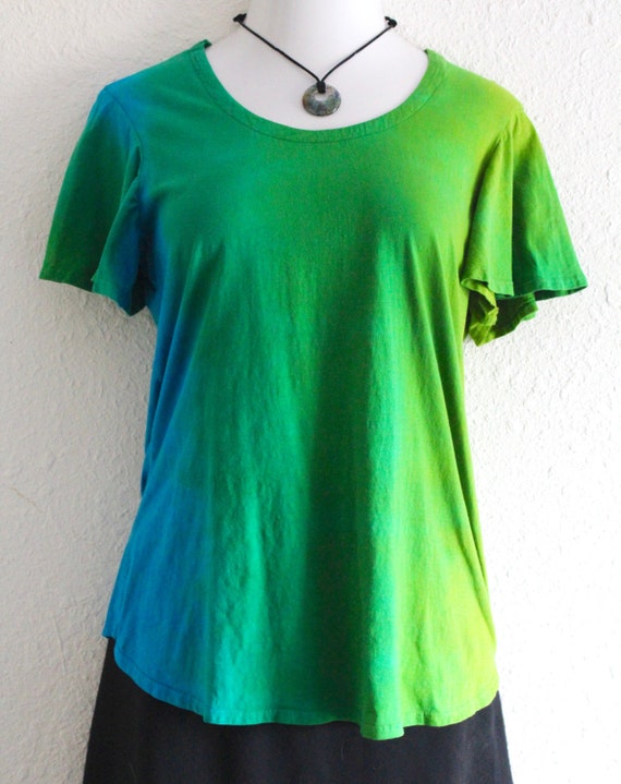 hand dyed clothing Ombre Asymmetrical Tunic