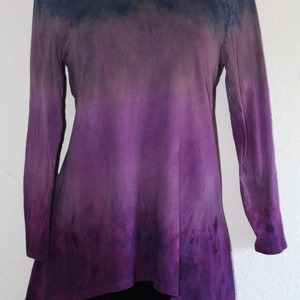 hand dyed clothing Ombre Asymmetrical Tunic