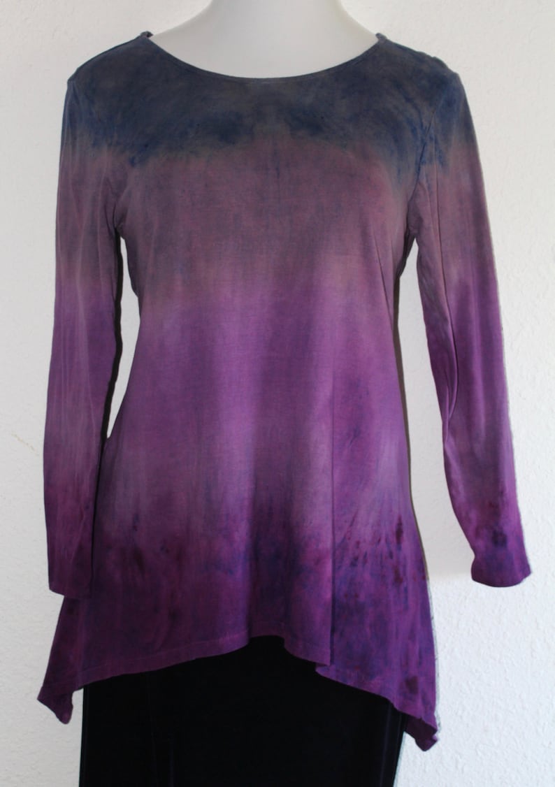 hand dyed clothing Ombre Asymmetrical Tunic