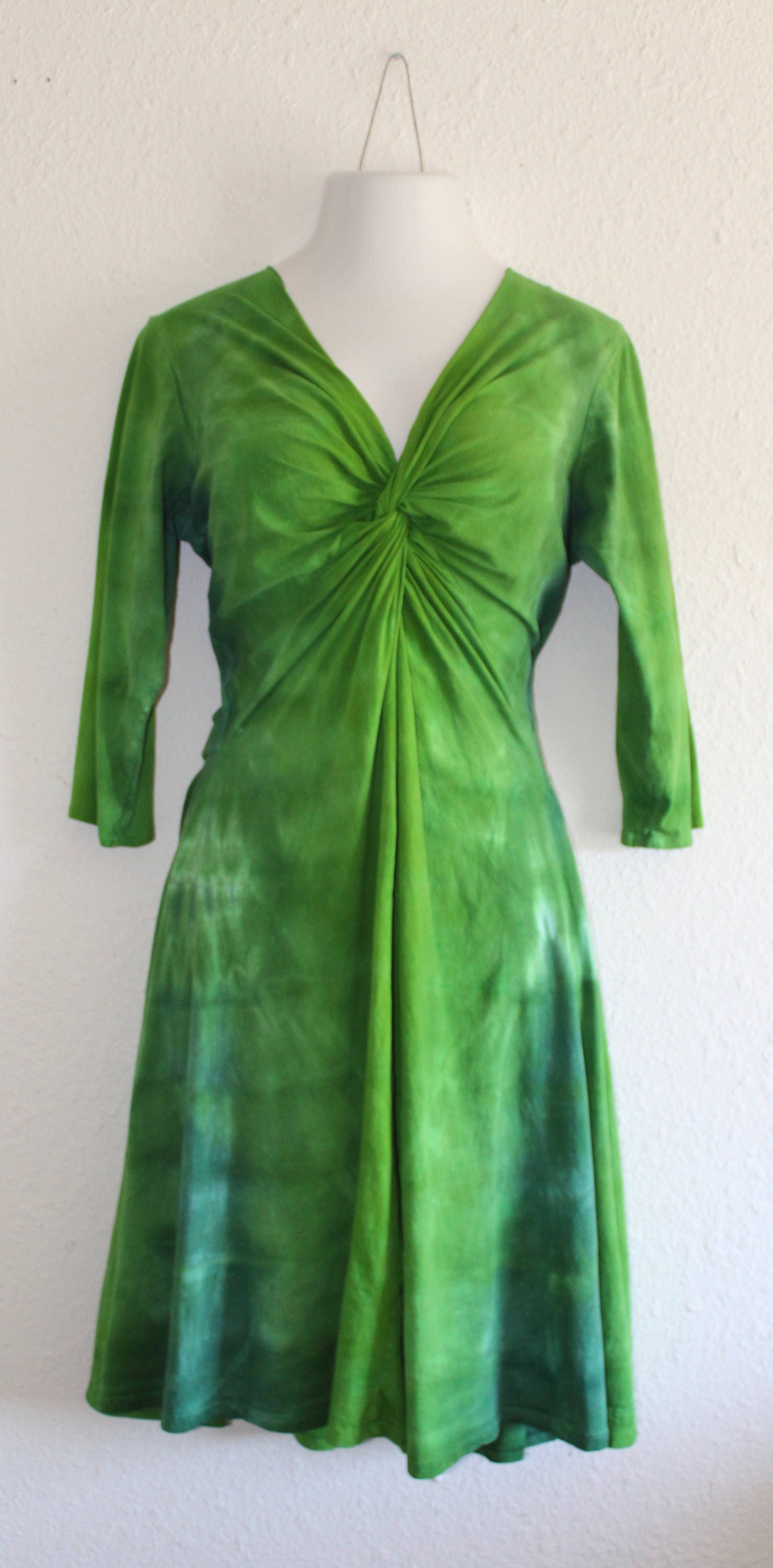 Twisted Front Dress Hand Dyed Ombre With Capped or 3/4 - Etsy