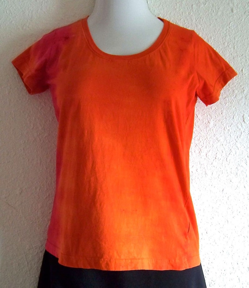 Pink and Orange Ombre Dyed Scoop Neck Womens Tee Etsy
