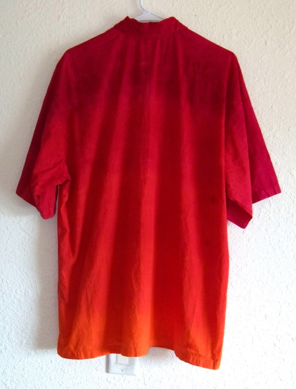 Dark Pink and Orange Ombre Dyed Men's Maui Style Cotton Shirt Etsy