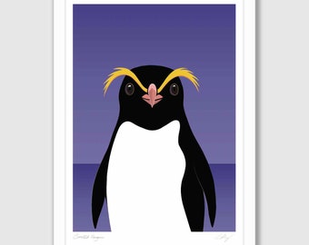 Nyzeeländsk nafspingvin - Giclée-konsttryck