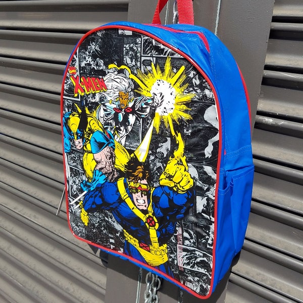 Back Pack X Man Vintage Plastic Koolness in one bag Collectible Marvel Comics Back pack Dead Stock find