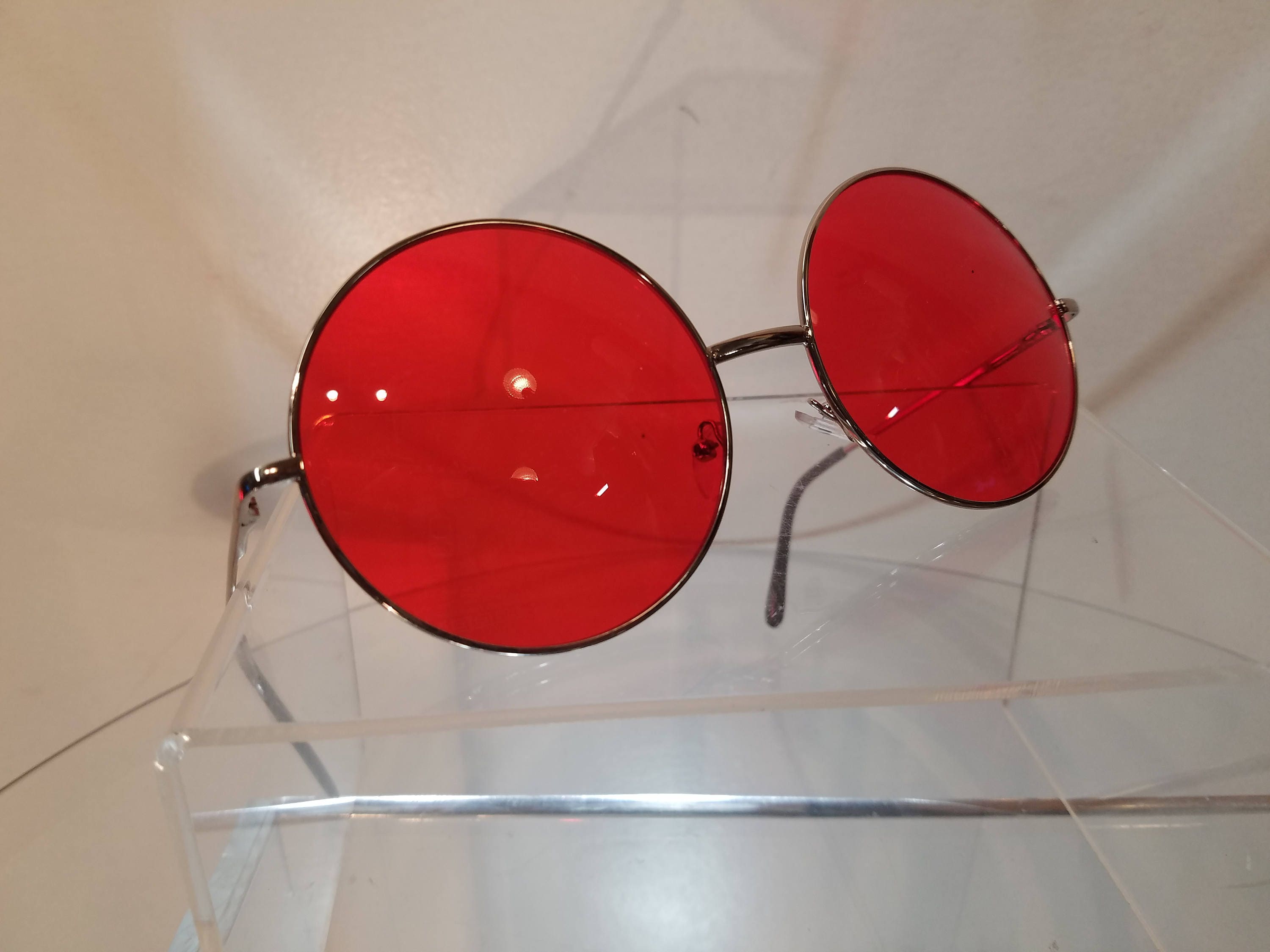 large red sunglasses