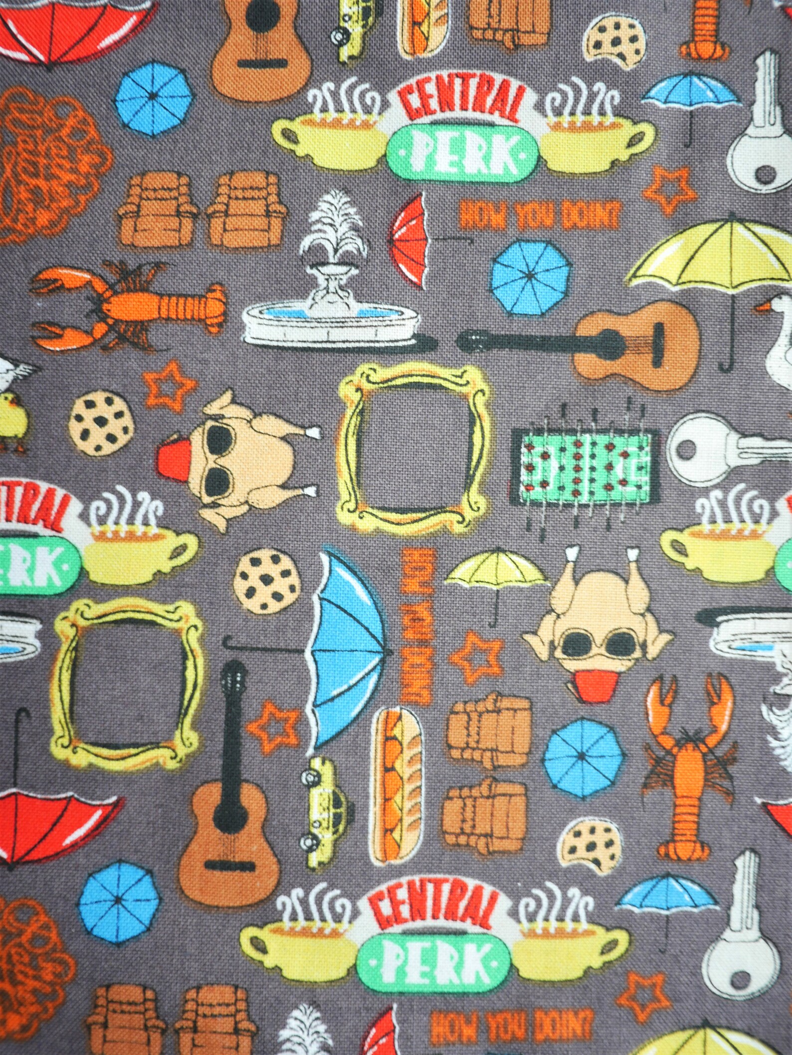 Friends Fabric Fabric by 1/4 yard Ross Rachel Chandler Etsy