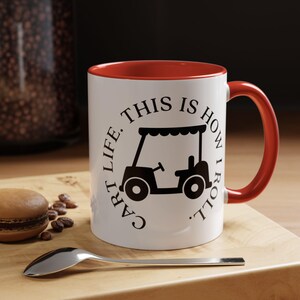 Golfkar Life-koffiemok - Perfect cadeau voor golfliefhebbers, leuk ontwerp voor golfliefhebbers, unieke koffiekop voor thuis en op kantoor, feest