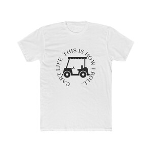 Koszulka Golf Cart Life, idealna dla miłośników golfa, odzież codzienna, prezent urodzinowy, letnia zabawa, weekendowe wibracje