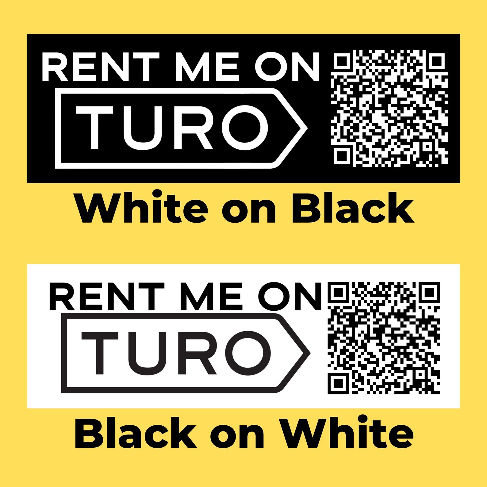 rent-me-on-turo-qr-code-car-magnet-custom-removable-magnetic-etsy