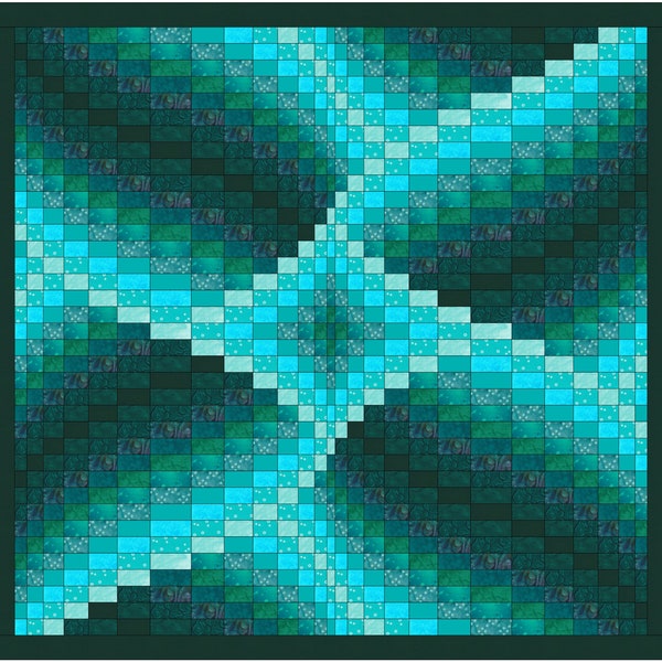 Into the Depths Bargello Wall Hanging/Lap Quilt Pattern