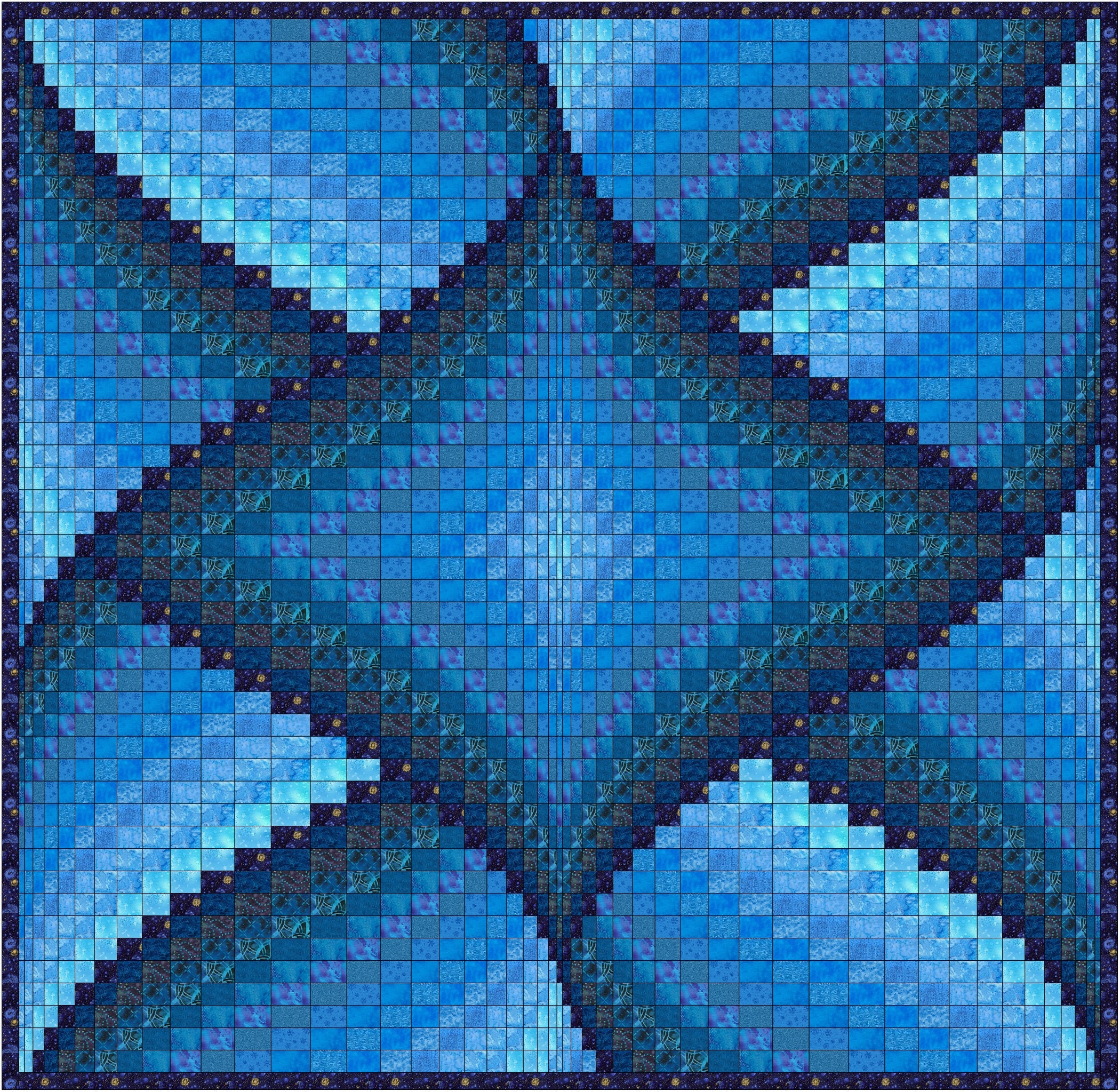 Catherine Wheel Bargello Quilt Pattern