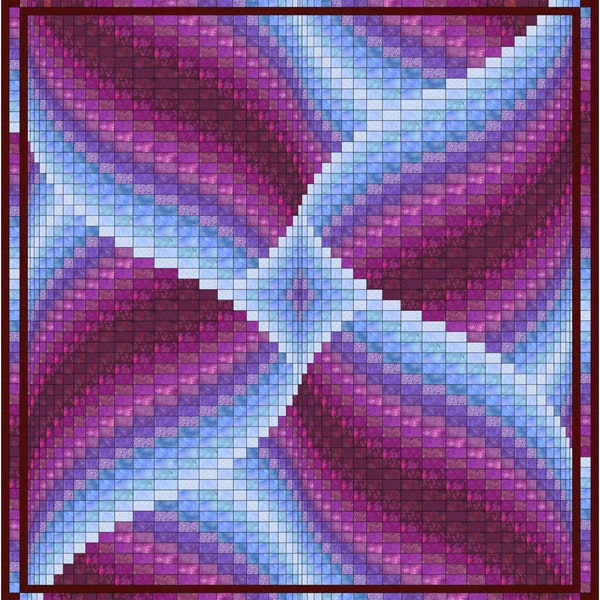 Swirling King Bargello Quilt Pattern