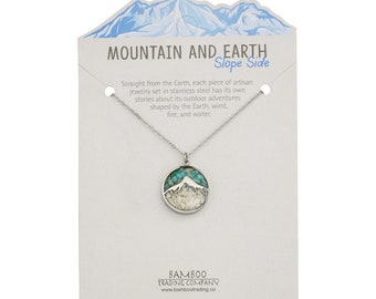 Mountain and Earth Slope Side Necklaces