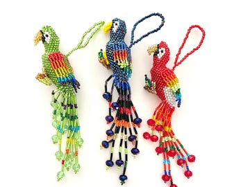 Beaded Parrot Ornament