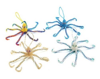 Octopus Beaded Ornaments
