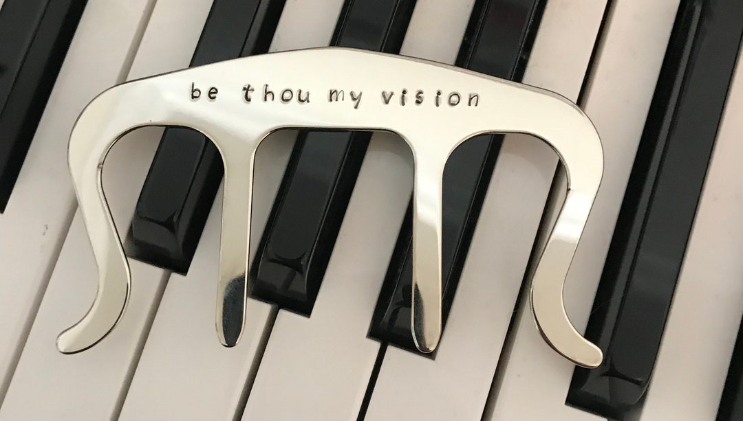 Silver Personalized Music Page Holder, Book Clip, Piano Music Bookmark