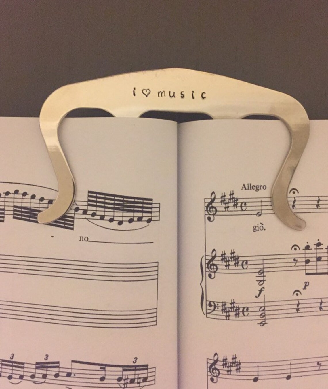 Personalized Music Page Holder Book Clip Piano Music Etsy