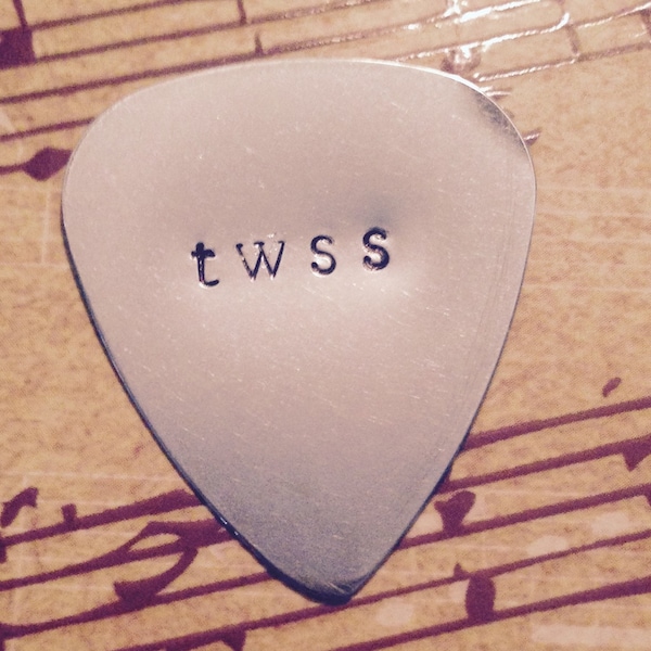 Personalized Guitar Pick  - Custom Made, Hand Stamped, Personalized