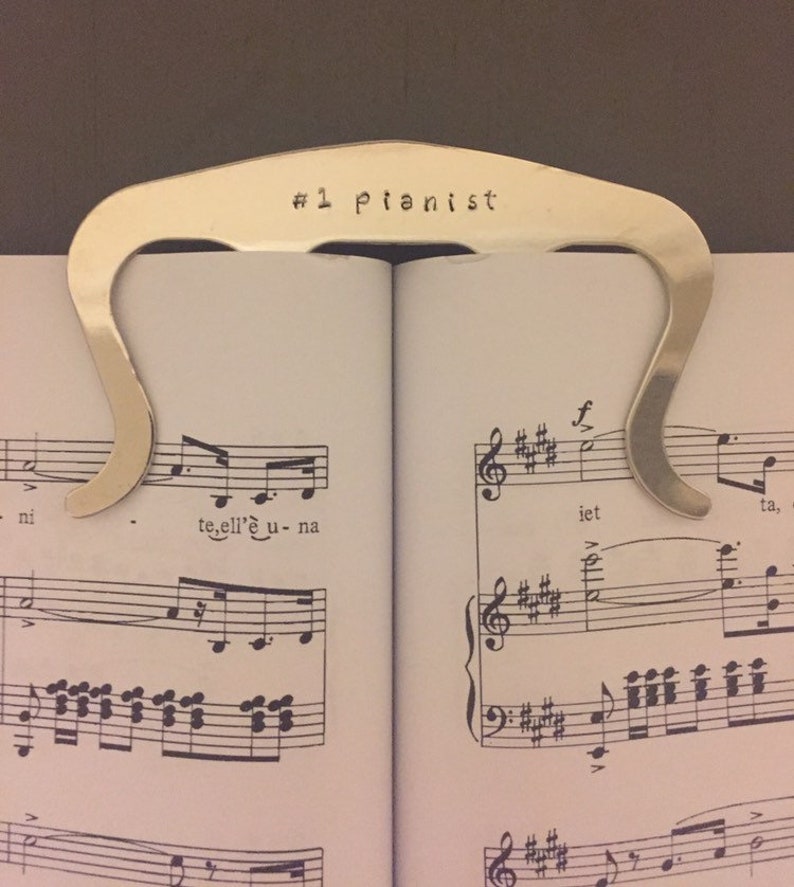 Personalized Music Page Holder Book Clip Piano Music Etsy