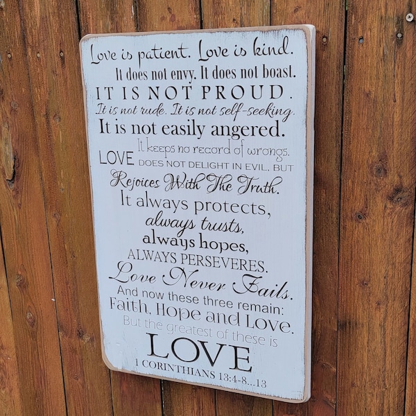 Love is Patient Sign Etsy