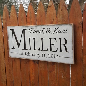 Personalized Family Carved Wooden Sign - Last Name Sign - Family Established Sign