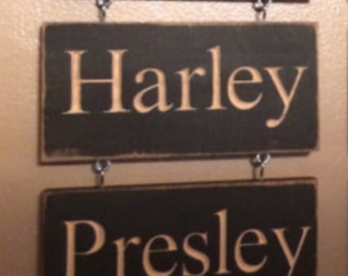 Personalized Carved Wooden Sign Additional Name Plates For