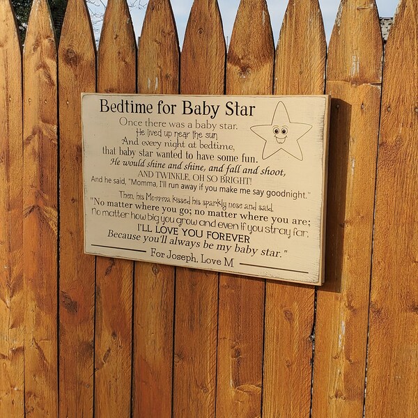 Bedtime for Baby Star Etsy