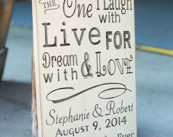 Personalized Carved Wooden Sign - Wedding - Today I Marry My Best Friend