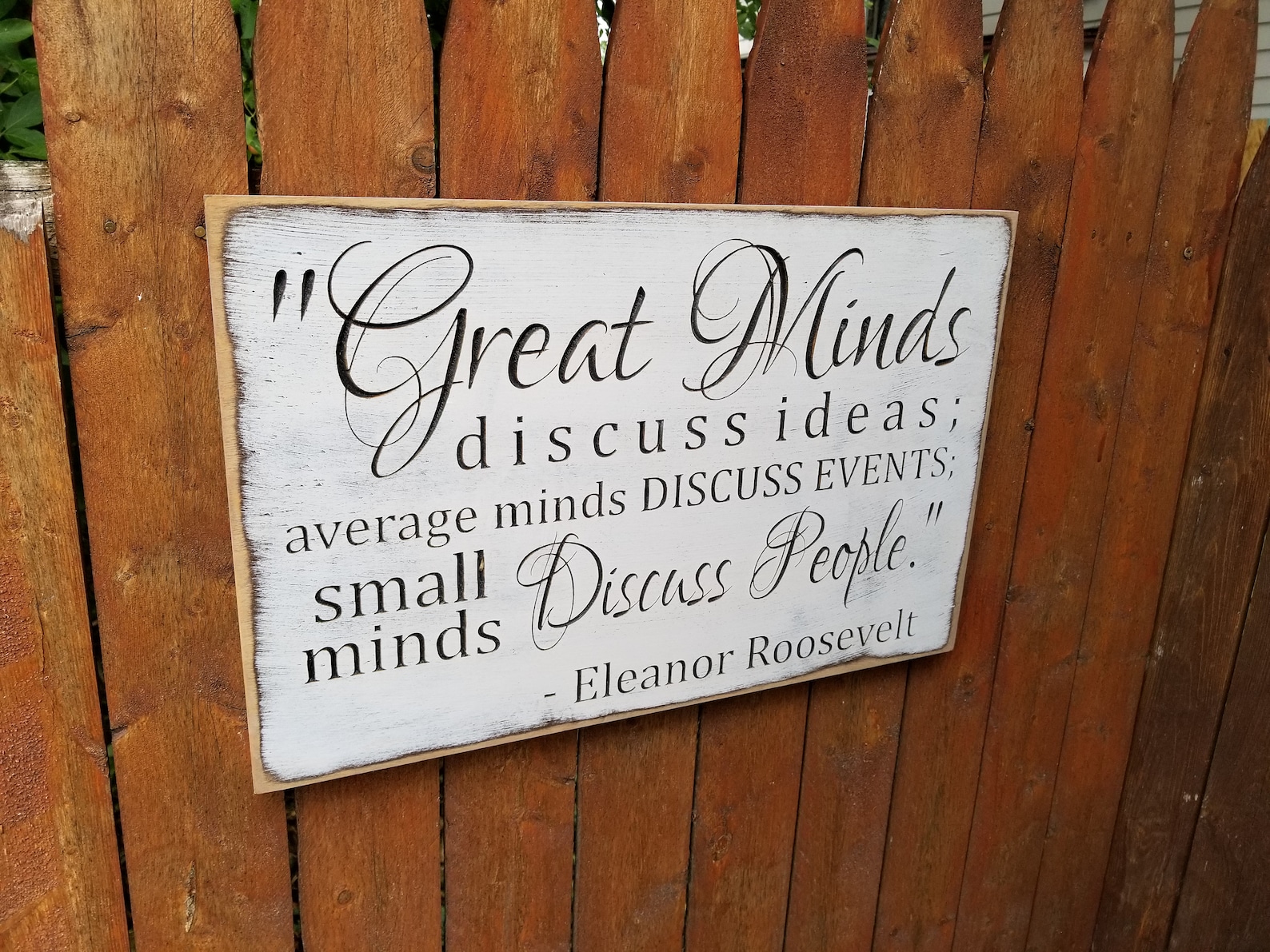 Custom Carved Wooden Sign - 