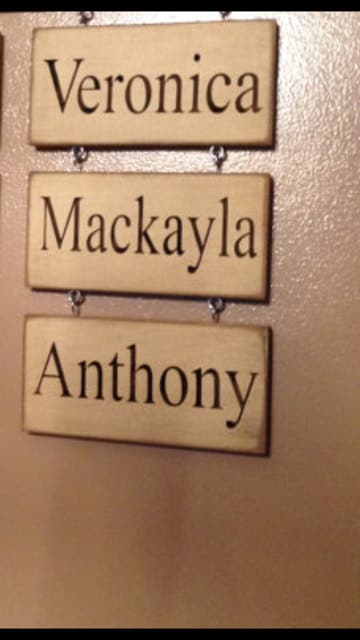 Personalized Carved Wooden Sign Additional Name Plates For