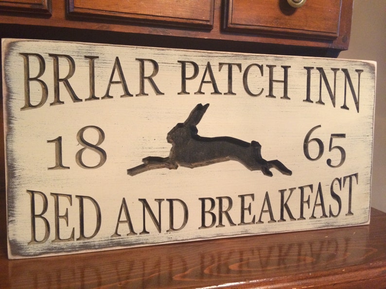 Custom Carved Wooden Sign - 
