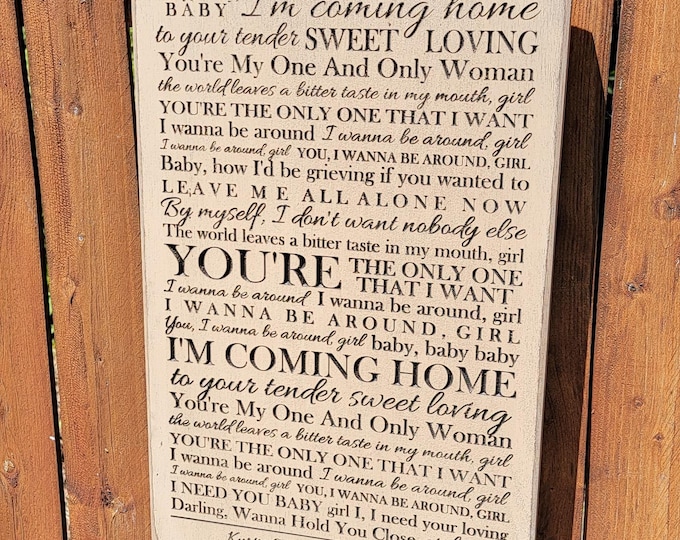 Personalized Carved Wooden Sign - "Baby, I'm coming home to your tender sweet loving ... " - Leon Bridges "Coming Home" lyrics