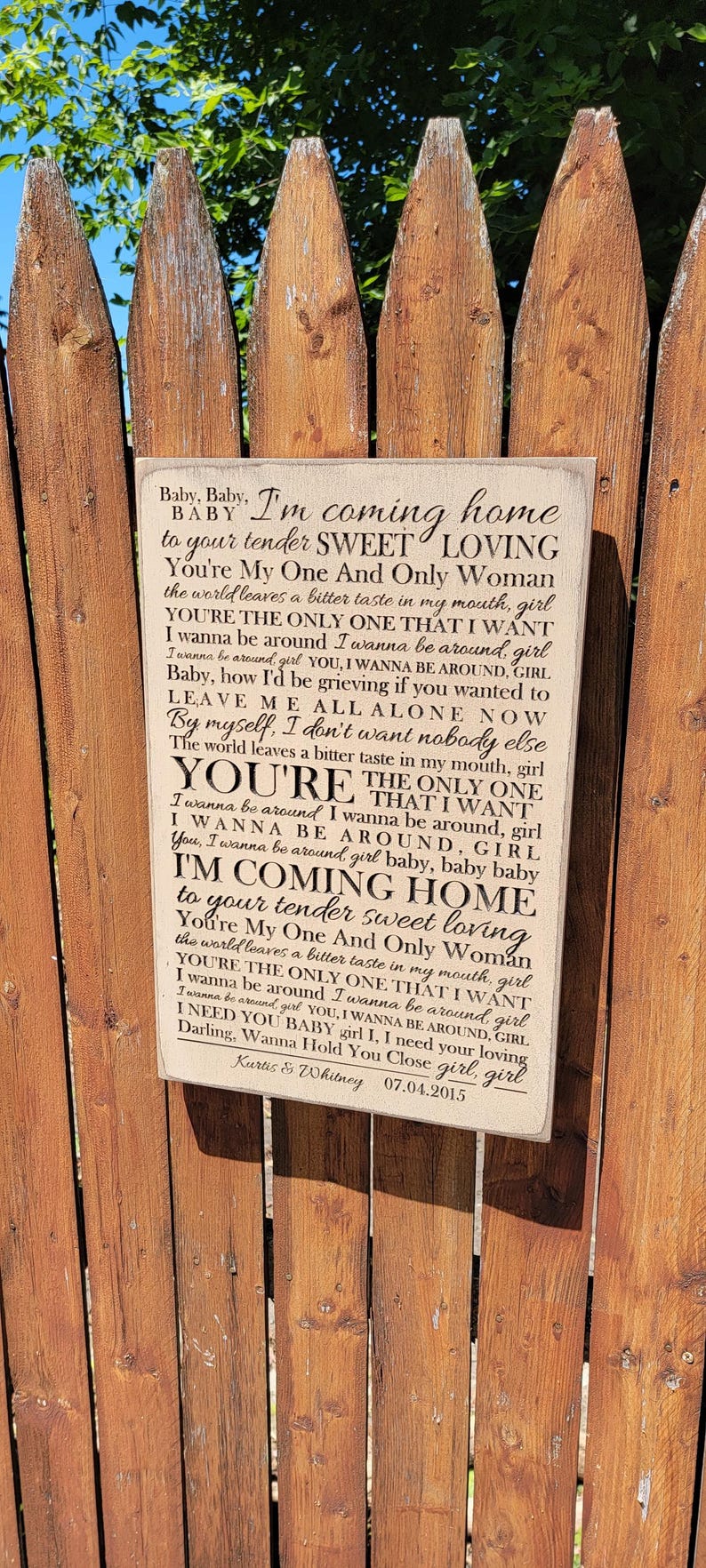Personalized Carved Wooden Sign - 