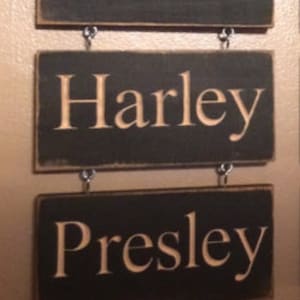Personalized Carved Wooden Sign - Additional Name Plates for hanging Grandkids and Family Signs