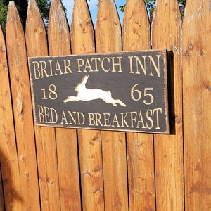 Custom Carved Wooden Sign - &quot;Briar Patch Inn Bed and Breakfast&quot;