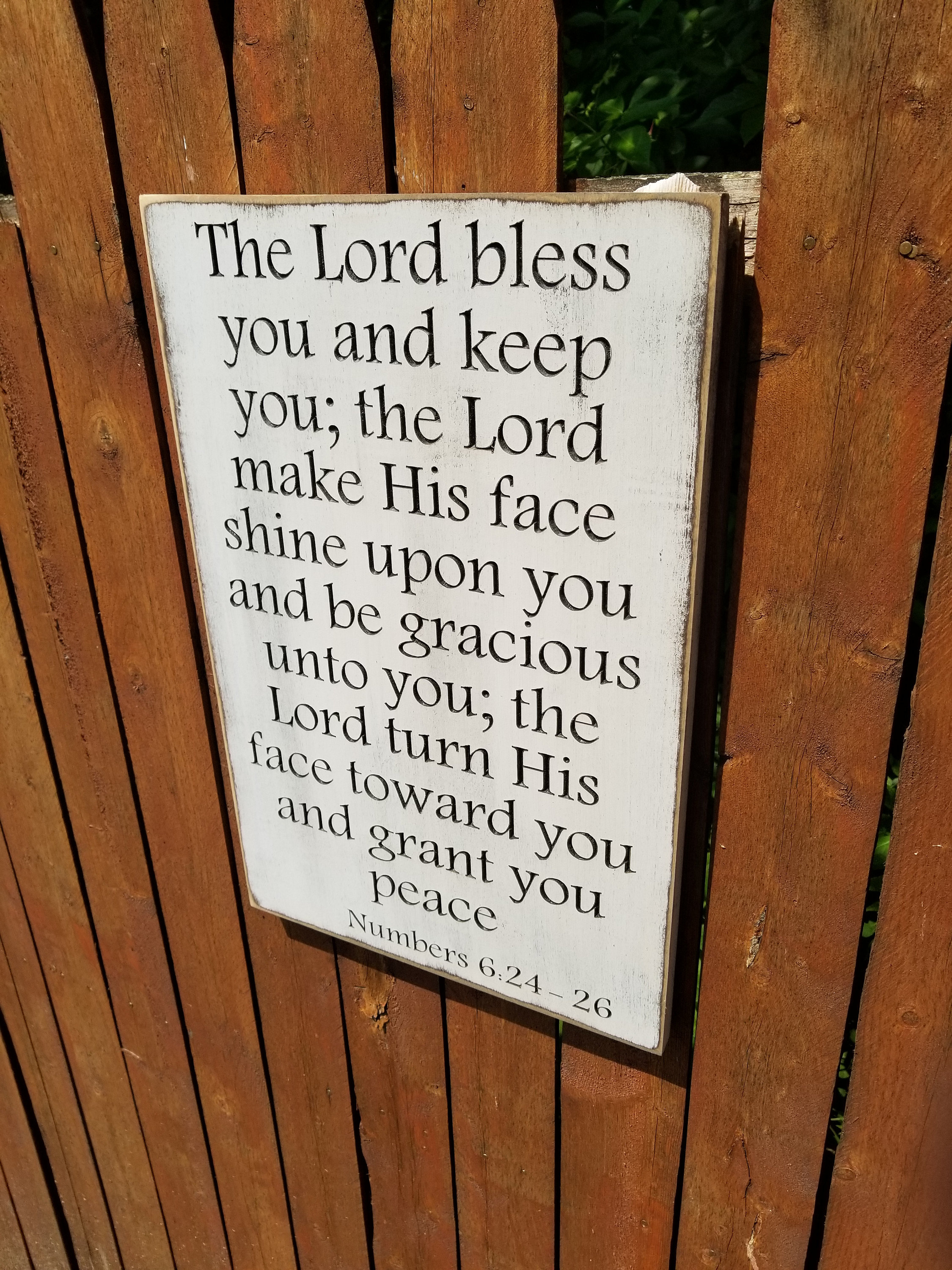 Custom Carved Wooden Sign The Lord Bless And Keep You The Lord Make His Face Shine Upon You And Be Gracious Unto You