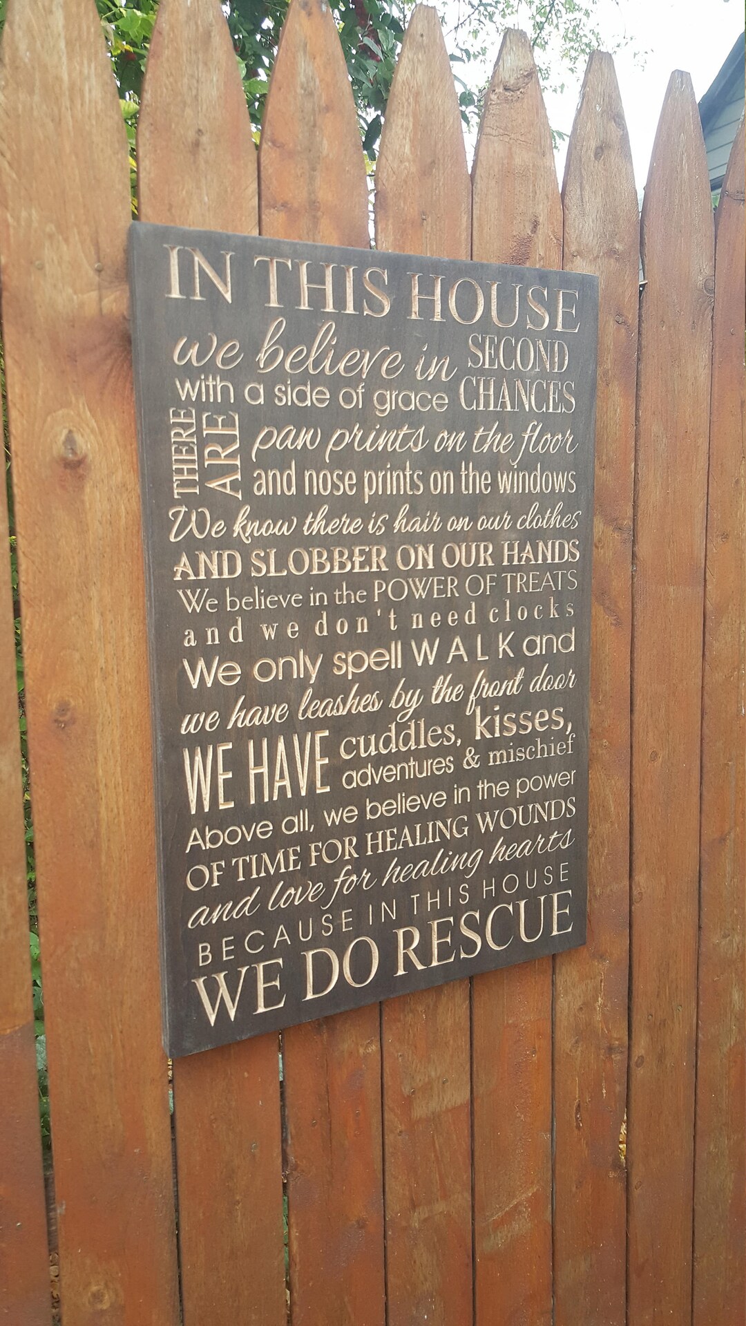 Custom Carved Wooden Sign - 