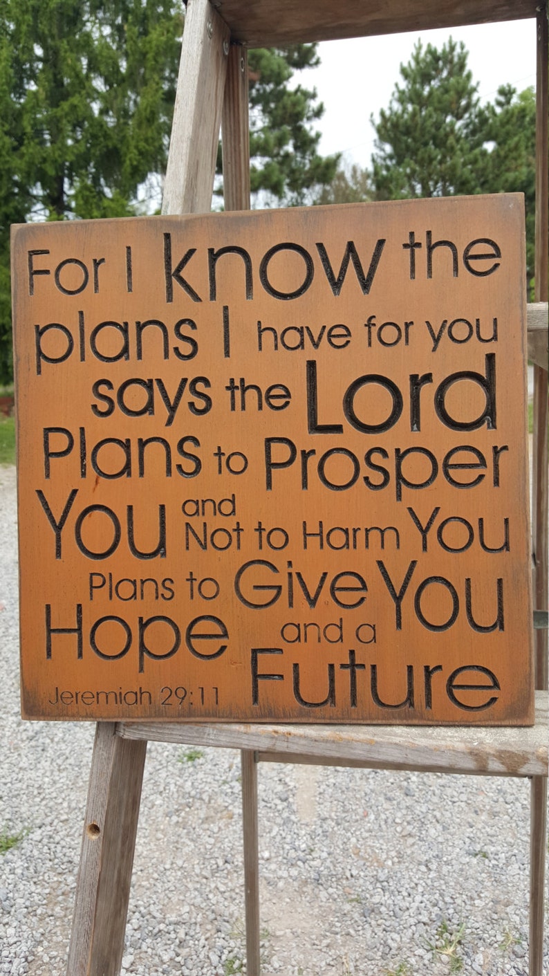 Custom Carved Wooden Sign for I Know the Plans I Have Etsy