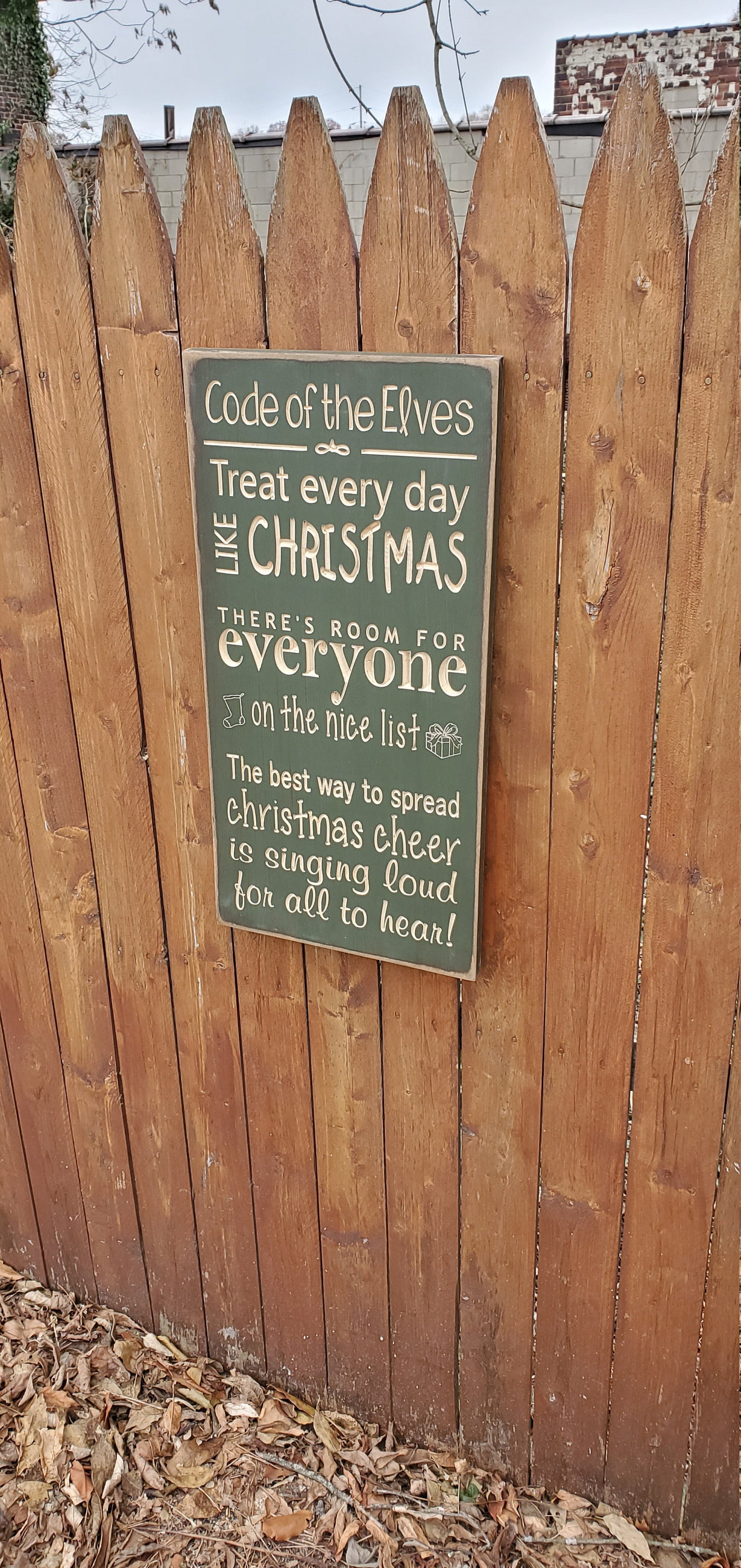 Custom Carved Wooden Sign code of the Elves - Etsy