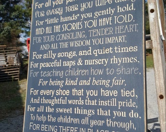 Personalized Custom Carved Wooden Sign - "Daycare/Childcare"