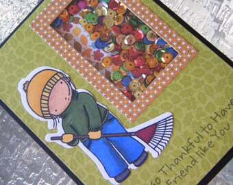 Thanksgiving Card, Thankful for You, Shaker Card, Thanksgiving Shaker Card, Fall Card, Autumn Card, Thanks, MFT,