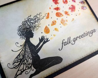 Fall Greetings Fairy Card, Fall Greetings, Fairy Cards