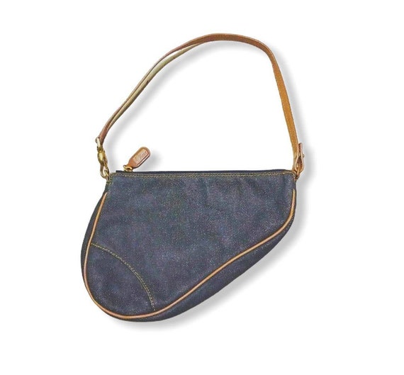 denim dior saddle bag