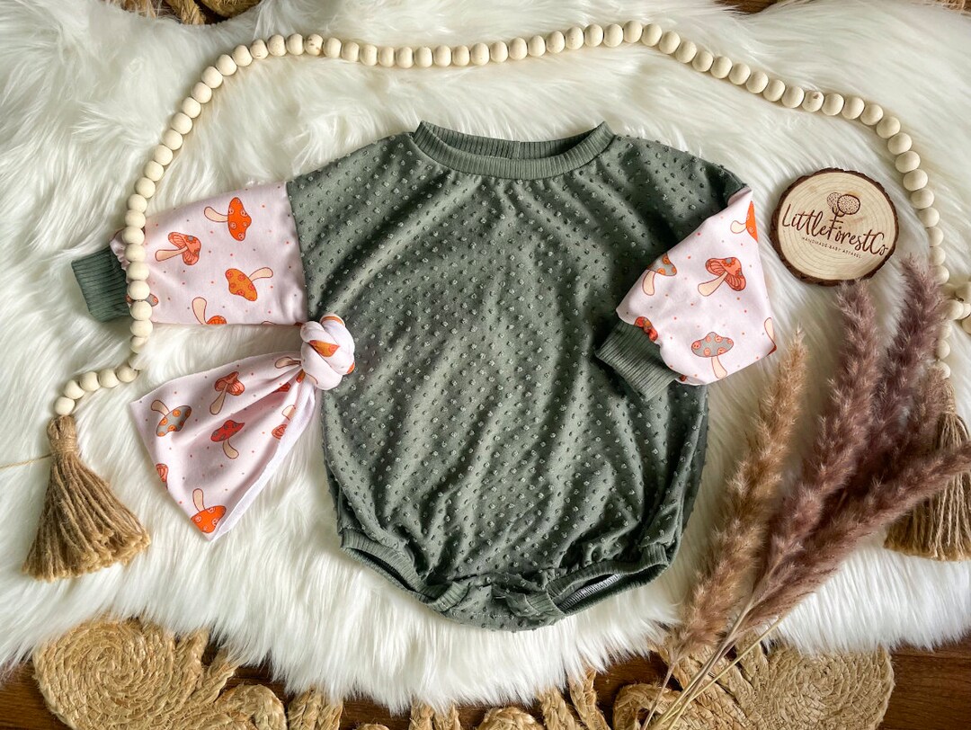Dotted Mushroom Romper | Spring Romper | Sweater Romper | Oversized ...