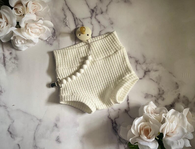Bloomers White Waffle Knit Bummies Baby Bummies Baby Shorts Unisex Bummies High Waisted Bummies Diaper Cover Toddler Bummies
