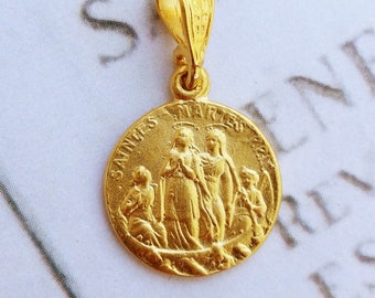 Medal - Saintes Maries 15mm - 18K Gold Vermeil