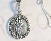 Necklace - St James of Compostela 16mm - Sterling Silver + 18 Inch Italian Sterling Silver Chain