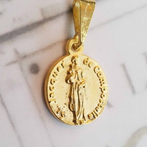 Medal - Saint James of Compostela 18K Gold Vermeil 16mm