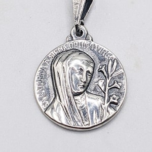 Medal - St Catherine of Siena 20.5mm Sterling Silver